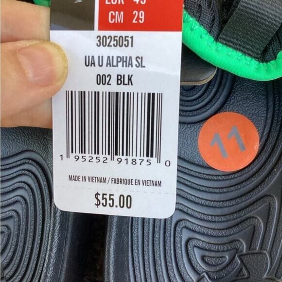 Preppy bStreetwear Coquette Utility Under Armour Slide Sandals men’s 11 - Picture 5 of 7